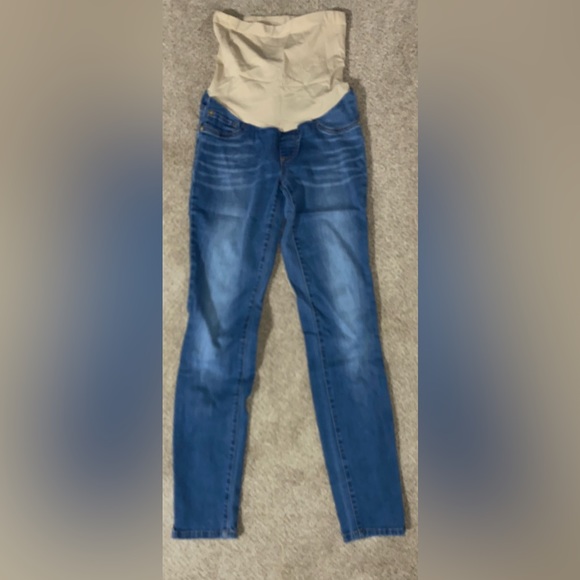 LED luxe essentials denim maternity skinny jeans size 26 - Picture 1 of 3